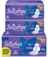 STAYFREE Dry-Max All Nights| All round protection through the night| 2x better coverage Sanitary Pad(Pack of 98)