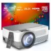 Ant Esports View 511 Multimedia LED Projector – Daisy White | 720P Native & 4K Support I 1200 Lumens I Remote Control I AV/HDMI/USB I Upto 120″ Max Screen I Built-in Speaker, Included 120″ Screen