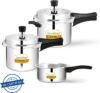 Greenchef Coral Combo 5 L, 3 L, 2 L Outer Lid Pressure Cooker(Aluminium)