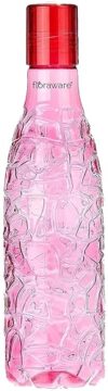 Floraware Food Grade Premium Plastic Fridge Mosaic Water Bottle, BPA Free | 100% Leak Proof | Office Bottle | Gym Bottle | Home | Kitchen | Travel Bottle Drinking Bottle, 1000ml Pack of 1, Pink