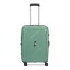 ALFA Aristocrat Polypropylene Rhino Check-in 65 Cm (Medium) 4 Spinner Wheels Trolley Bags for Travel, Hard Case Lightweight Bag with Combination Lock, Tough Suitcase, 3 Years Warranty (Green)