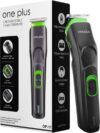 One Plus OP 11 Cordless Professional Hair Trimmer Titanium coated blade waterproof Trimmer 120 min  Runtime 12 Length Settings(Black)