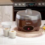 Lifelong Yogurt & Curd Maker for Home | Automatic Curd Maker with Auto Temperature Regulation | Electric Probiotic Yogurt Maker Machine for Kitchen (1 Litre) | 304 Stainless Steel Container (LLECM09)