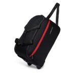 Lavie Sport Polyester Lino M Large Size 63 Cms Duffle Wheeler Bag | 2 Wheel Duffle Bag | Duffle Bag with Adjustable Handle, 28 Cm, Black