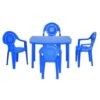 Nilkamal Toyset For Kids 4 Toy Chair And 1 Table- Multi Color (Plastic)