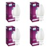 Philips LED Deco White 0.5W Glass Candle (Pack of 4)