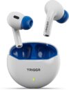 TRIGGR Rizz with 40H Playback, Spherical Design, 13mm Drivers, Rich Bass, Fast Charging Bluetooth(Arctic Snow, In the Ear)