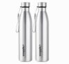 Snapple TAG Single Wall Stainless Steel Fridge/Gym/Home/Office Water Bottle 1000 ml Bottle(Pack of 2, Silver, Steel)
