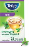 Tetley Immune with Added Vitamin C Tulsi Green Tea Bags Box(25 Bags)