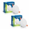 Crompton Domestic Recess LED Deep Cut Down Lighter Star Deep Glaze 3W (Cool Day Light, Pack of 2)
