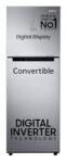 Samsung 236 L, 3 Star, Convertible, Digital Inverter with Display Frost Free Double Door Refrigerator (RT28C3733S8/HL, Silver, Elegant Inox)