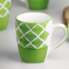 The Earth Store Green Moroccan Ceramic Coffee Mug Set of 1, 250ML | Ceramic Tea/Milk Mug | Dishwasher & Microwave Safe Mug for Coffee Perfect for Gifting, Daily Use