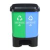 Nilkamal Plastic 2 In 1 Dustbin |10 litre Capacity | Pedal Dustbin | Wet & Dry Waste Segregation | With Lid and Detachable Bin | Garbage Waste Bin with Handle | Dustbin for Home Kitchen and Office