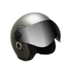 Turtle Helmet Star with Visor Ventilated Design with Scratch Resistive Silver Visor & Hard Shell ABS Plastic Helmet, Grey, Medium Size, (M-58 cm)
