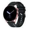 SnapUp Revolve Bluetooth Calling Smartwatch with Snap Sync, 1.32 Prima Round Dial Display, 450 Nits Brightness, Health Tracker, Smart Notifications, Custom Smart Watch Faces – Rose Gold Black