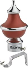 Easyhome Maroon Curtain Knobs, Rod Rail Bracket, Curtain Rods Metal(Pack of 1)