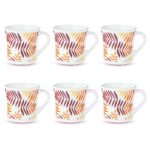 Larah by BOROSIL Crysta Series Costa Opalware Mug | Set of 6 Tea/Coffee Mugs | 210 ml Each | Microwave & Dishwasher Safe | Bone-Ash Free | Crockery Set Ideal for Daily Use & Gifting | White