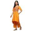 BIBA WOMEN PRINTED STRAIGHT SALWAR KURTA DUPATTA(SKD7426E_ORANGE_34)