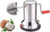 Entisia Coconut Scrappers Machine – Stainless Steel Coconut Grater, Manual Hand Roller Coconut Crusher Tool for Home Kitchen Chutney, Gravies, Dhokla, Khandvi (Pack of 1, Multicolor)