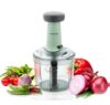 AADHIK Food Chopper 900ml | Steel Blade Large Manual Hand-Press Vegetable Chopper | Mixer Cutter | Push Chopper to Cut Onion, Salad, Potato, Tomato (Pack of 1)