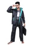 Rupa Rainwear for Men, Deluxe Collection, Waterproof PVC Rain Jacket with Pants and Carry Bag, Pack of 1
