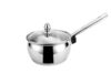 Steelcraft Premium Stainless Steel Almora Saucepan with Glass lid -14 cm, 790ml (Induction Friendly) Cook and Serve, for Multipurpose Cooking, Silver, Set of 1
