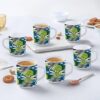 Larah by Borosil Forest Opalware Mug, Set of 6 Tea/Coffee Mugs, 240 ml Each, Microwave & Dishwasher Safe, Bone-Ash Free, Crockery Set Ideal for Daily Use & Gifting, White