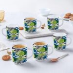 Larah by Borosil Forest Opalware Mug, Set of 6 Tea/Coffee Mugs, 240 ml Each, Microwave & Dishwasher Safe, Bone-Ash Free, Crockery Set Ideal for Daily Use & Gifting, White