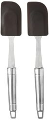 Signoraware Dual Tone Silicone Spatulla 11.4 inch, Set of 2, Silver