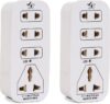 Flipkart SmartBuy 3 + 1 Multiplug with LED Indicator, 4 Universal sockets (Pack of 2) 4  Socket Extension Boards(Beige, 0 m)