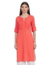 Rangriti Women’s Ethnic Orange Kurta (Size_S)