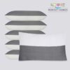 Flipkart Perfect Homes Home & furnish Microfibre Geometric Sleeping Pillow Pack of 6(White, Grey)