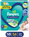 Pampers All Round Protection Diaper Pants, Anti Rash Blanket, Lotion with Aloe – New Born(54 Pieces)