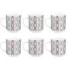 CELLO Imperial Premium Roma Red Trilles Coffee Mug Set of 1, 300ml, White | Coffee/Milk Mug with Handle | Mug for Tea, Coffee, Cappuccino or hot and Cold Beverages