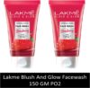 Lakmé Blush & Glow Hydrating Strawberry Facewash,with Vitamin C Serum,150gm Face Wash(300 g)