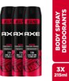 AXE Intense Body Spray  –  For Men(215 ml, Pack of 3)