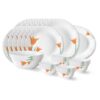 Larah by Borosil Firefly Fluted Series Opalware Dinner Set | 27 Pieces for Family of 6 | Microwave & Dishwasher Safe | Bone-Ash Free | Crockery Set for Dining & Gifting | Plates & Bowls | White
