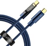 PTron USB Type C Cable 6 A 1 m Unbreakable Nylon Braided Pace(Compatible with Support, Super VOOC, Dash, Warp, QC3.0|2.0 & Fast Charging, Blue, One Cable)