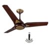 Usha Onio Upsilonplus 1200Mm Bldc 5 Stars Energy Efflicient, Dust & Oil Resistant Ceiling Fan With Remote (Terra Brown)