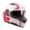 Royal Enfield LIGHTWING Full FACE REWING I ABS GI White M580 | Fit: Regular | Certification: ISI | Material : ABS | Type: Full face EPS Liner for Better Shock Absorption | Gender: Men’s