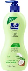 Parachute All Day Aloe Body Lotion for Women & Men, 100% Natural, 72h Moisturisation(400 ml)