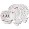Larah by BOROSIL Verona Opalware Dinner Set (White) – 19-Pieces