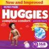 Huggies Complete Comfort Wonder Pants, India’s Fastest Absorbing Diaper | – XL(168 Pieces)