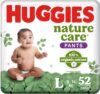 Huggies Nature Care Premium Baby Diaper Pants Made with 100% Organic Cotton , (9-14 Kg) – L(52 Pieces)