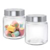 Treo By Milton Radius Glass Jar, Set of 2, 580 ml Each, Transparent | Storage Jar | Multipurpise Jar | Modular Kitchen