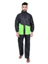 Rupa Rainwear for Men, Dual Tone Collection, Waterproof PVC Rain Jacket with Pants and Carry Bag, Pack of 1