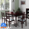 Flipkart Perfect Homes Solid Wood 6 Seater Dining Set(Finish Color -Wooden Walnut, Knock Down)