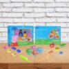 PlayMagic Peppa Pig Dough Shape & Learn Activity Set With Moulding Lid & 4Tubs 50gm Each|Roleplay Set With 6Shape Cutters & 1Template|Water based Soft Dough|Non-Toxic|Gift Setfor Kids 3+|Made In India