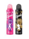 New Spinz Exotic & Black Magic Perfumed Deo for Women, Long Lasting Freshness,200ml x 2 (Pack Of 2)