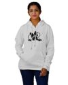 More & More Women’s Fleece Neck Hooded Sweatshirt (Mini Hoodie White